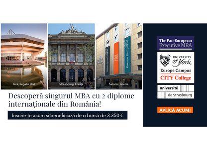 Programul Pan-European Executive MBA oferit de City College, University of York Europe Campus oferă burse în valoare de 3.350 EURO până la finalul lunii iunie (P)