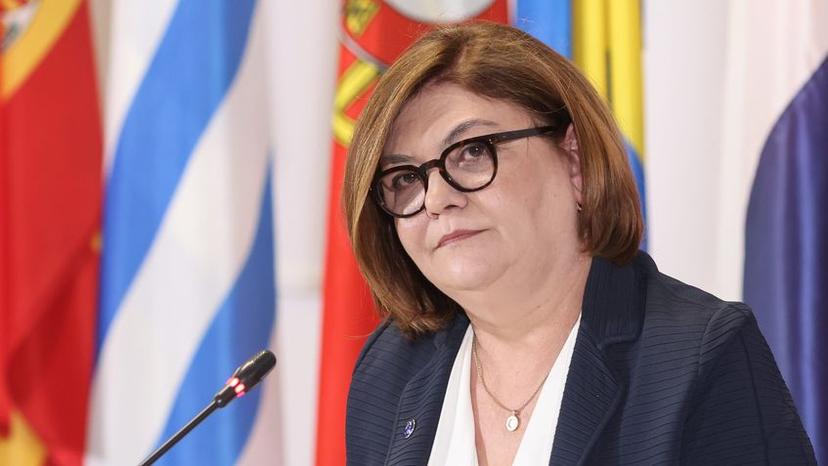 Comisarul european pentru transporturi, Adina Valean, in Bucuresti, 11 mai 2023. Inquam Photos / Sabin Cirstoveanu