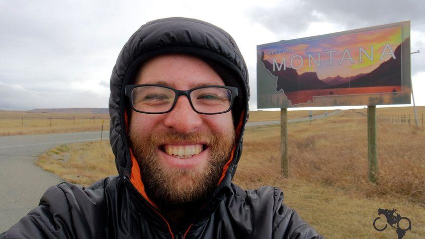Radu Păltineanu, la intrarea în statul Montana – The Big Sky Country