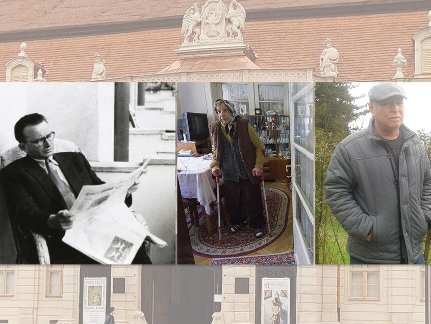 Proprietarii Palatului Bánffy din Cluj-Napoca sunt Nicolae Roșca (foto stânga), decedat în 1993, urmașa lui Paraschiva Roșca, decedată după 2015 și cele trei fiice ale sale. Dorin Lavu (foto dreapta) este căsătorit cu una dintre ele și a fost implicat în procesele de recuperare ale clădirii. Colaj realizat de Bianca Felseghi
