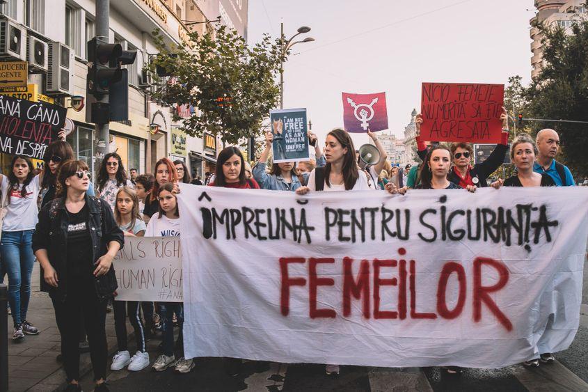 Protest "Împreună pentru siguranța femeilor". Foto: Centrul FILIA