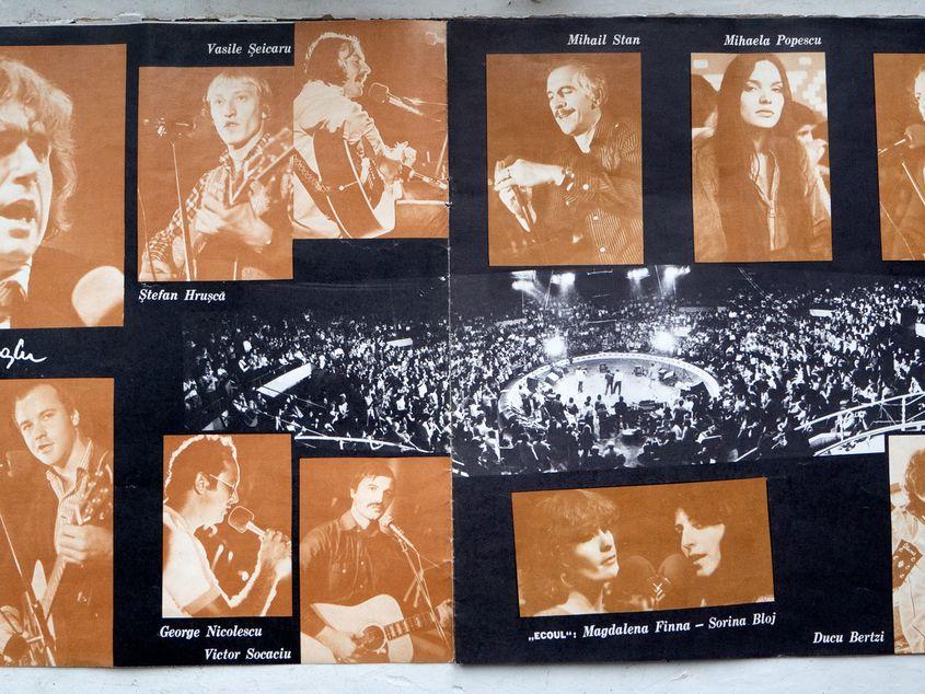 Imagine din broșura care însoțea cele trei viniluri cu piesele Cenaclului produse de Electrecord în anii '80.