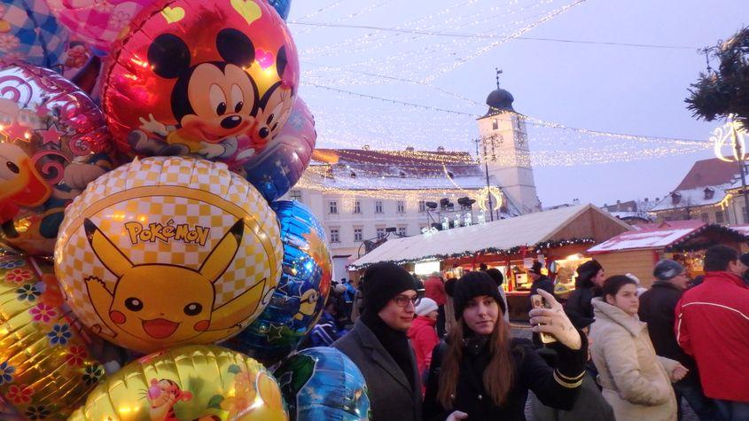 Imagine din Piaţa Mare din Sibiu, 2016. Foto: Bianca Felseghi