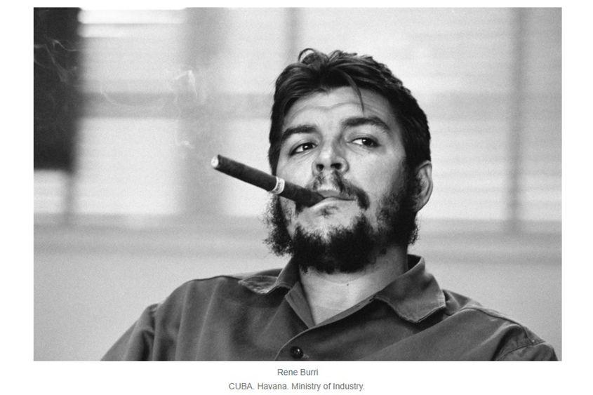 Una dintre fotografiile devenite faimoase pe care Burri i le-a făcut lui Che Guevara. Sursa: magnumphotos.com