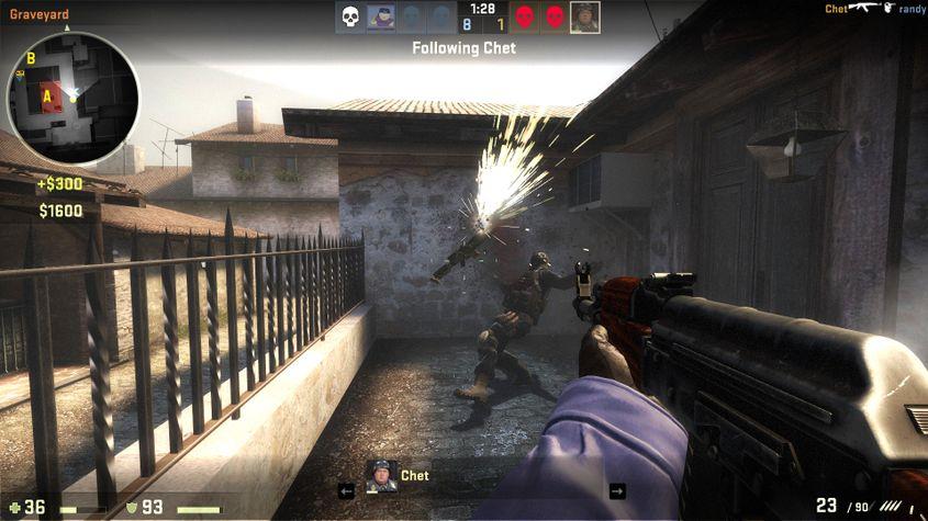 Counter-Strike, unul dintre cele mai populare jocuri de tip shooter.