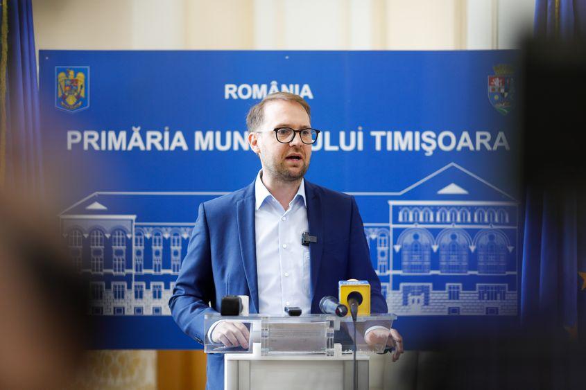 Primarul Dominic Fritz, miercuri 31 august 2022, Timișoara. Inquam Photos / Virgil Simonescu