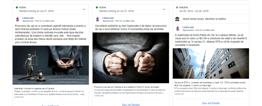 Potrivit Facebook, litere.net promovează și acum două materiale care demonizează procurorii, în ciuda faptului că afirmațiile din texte nu sunt atribuite nimănui și s-au dovedit a fi false