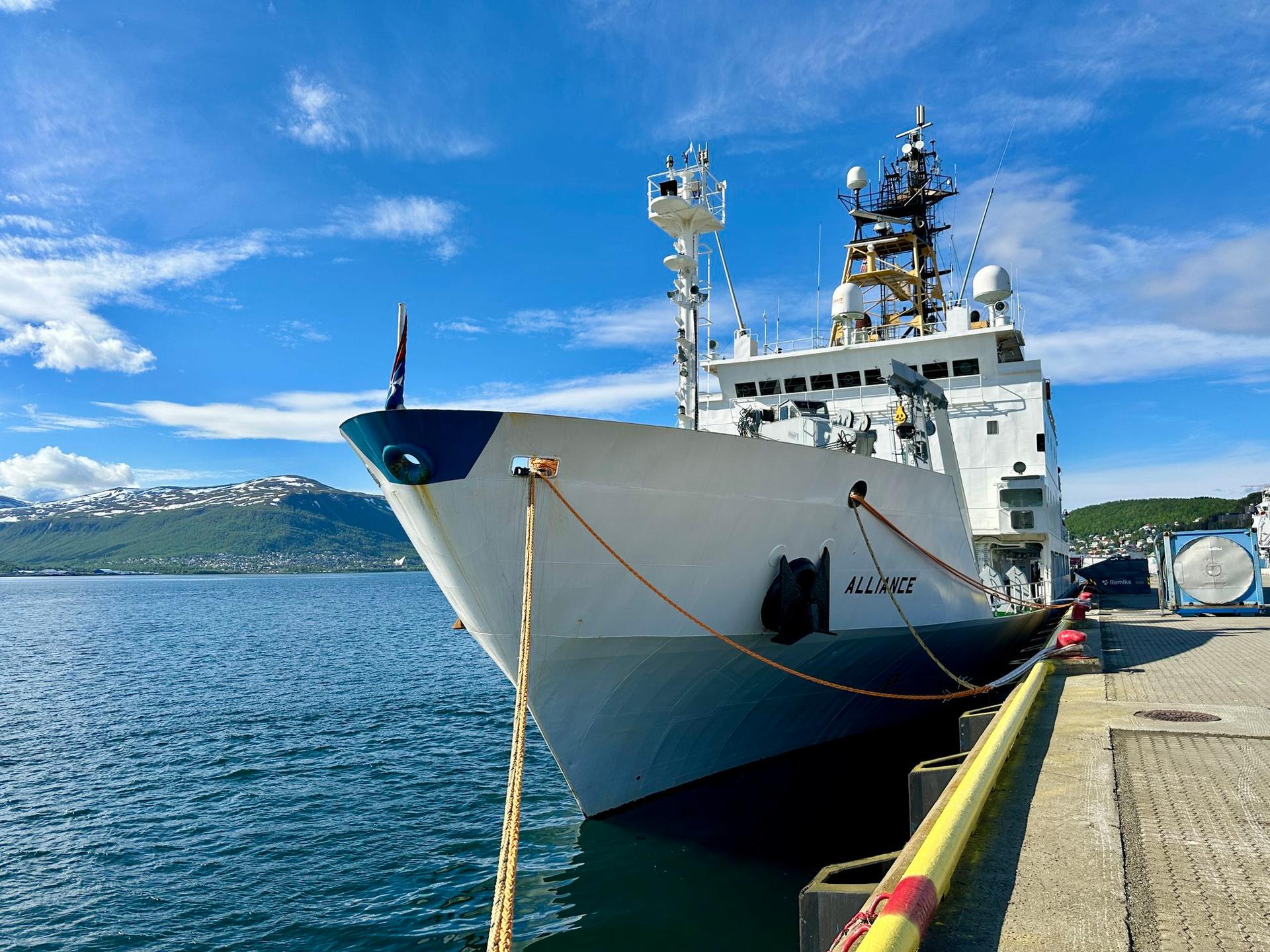 Alliance, a NATO research vessel. Foto: Carolina Drüten