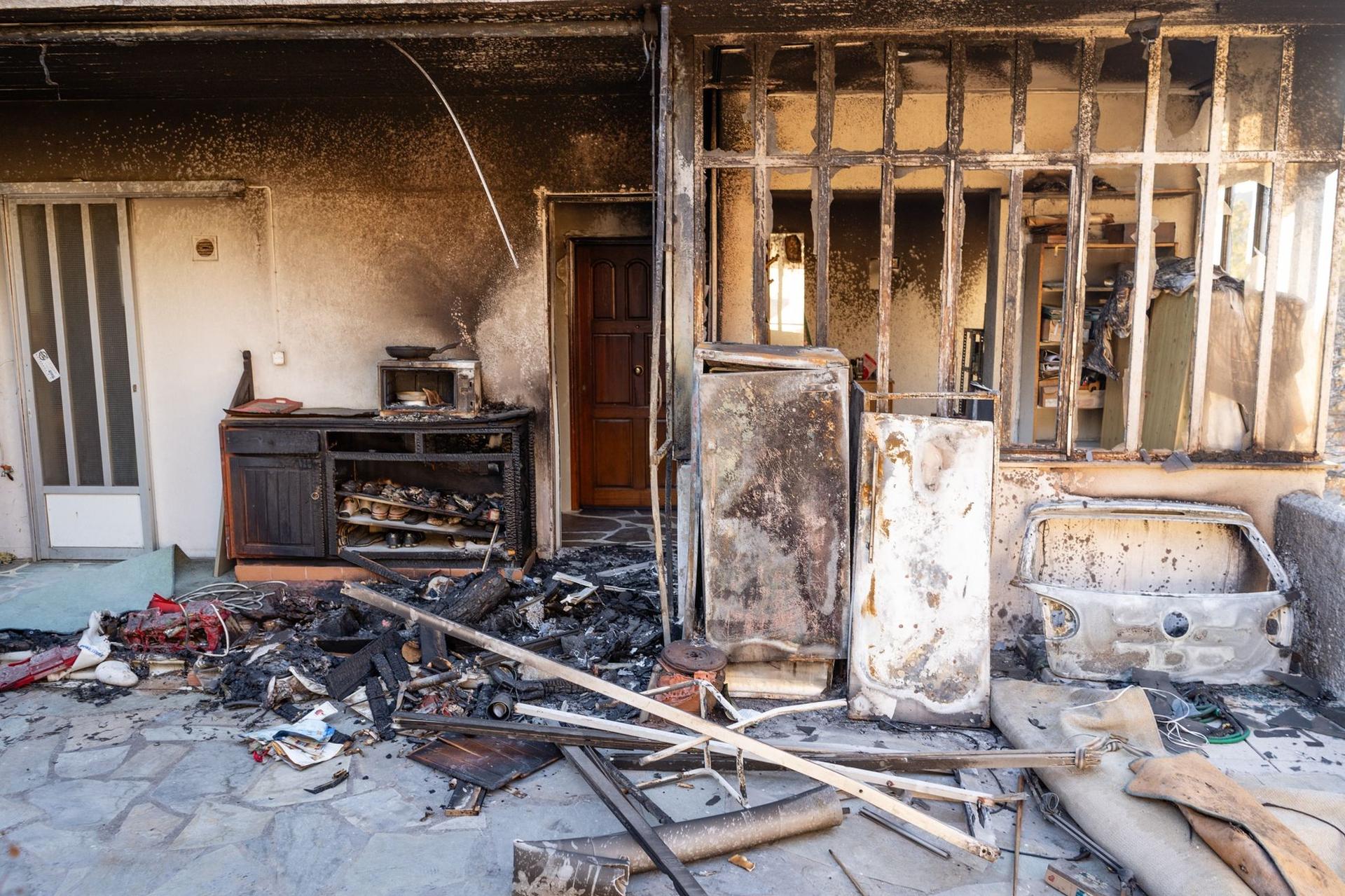 Eleni's kitchen has been reduced to rubble. Photo: Ioana Epure