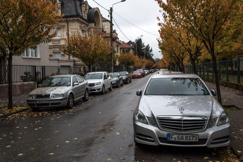 Una dintre străzile din apropierea Parcului Rozelor din Timișoara pe care au fost ridicate palate. Foto: Raul Ștef