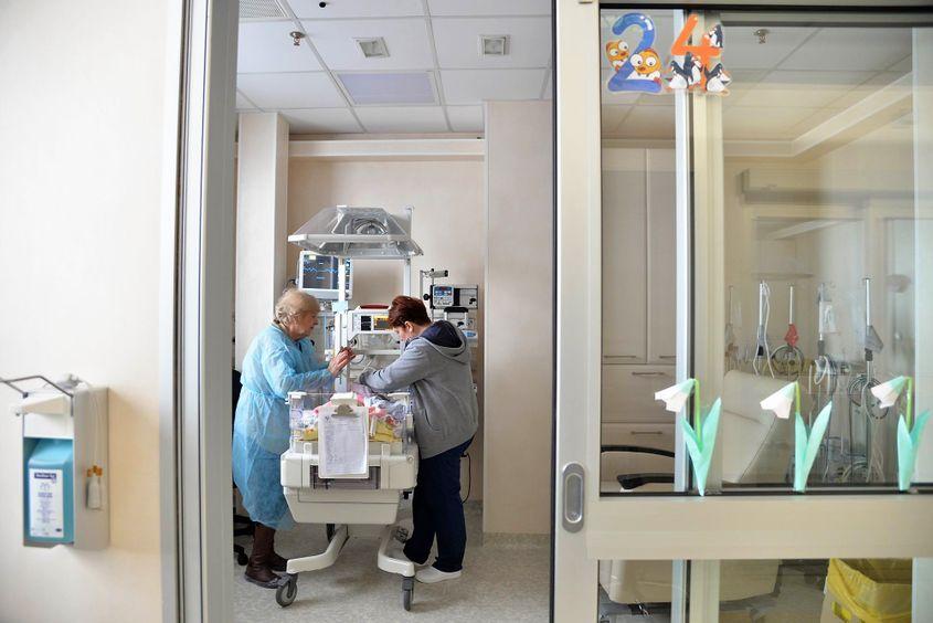 Imagine din Secţia Terapie Intensivă Nou-Născuţi a Spitalului „Marie Curie”.
