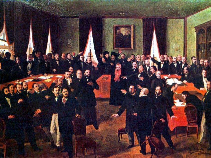 Proclamarea Unirii, lucrare a pictorului Theodor Aman.