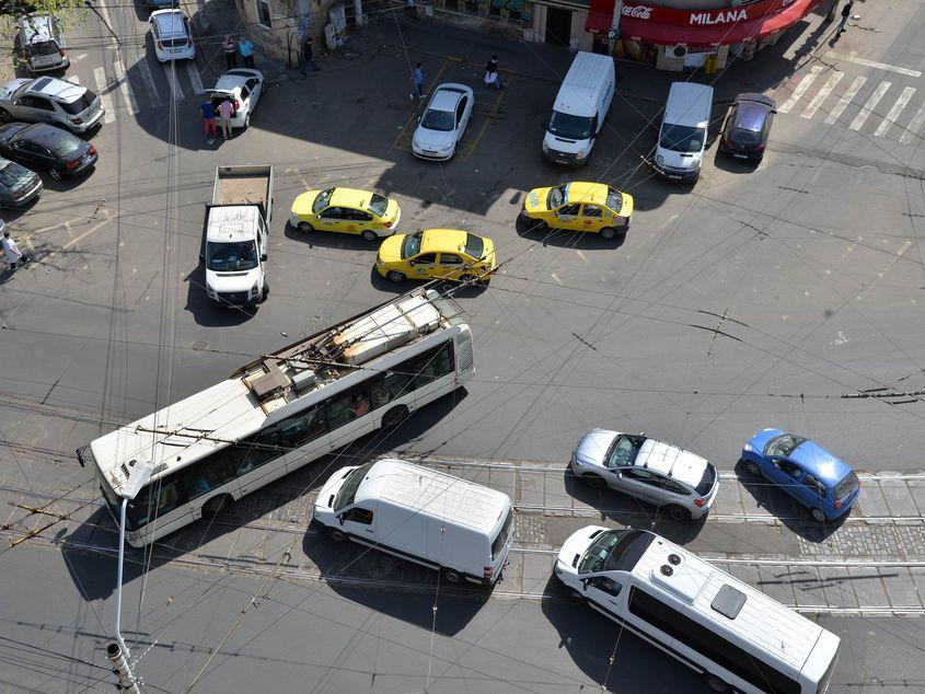 Trafic auto în București. Foto: Lucian Muntean