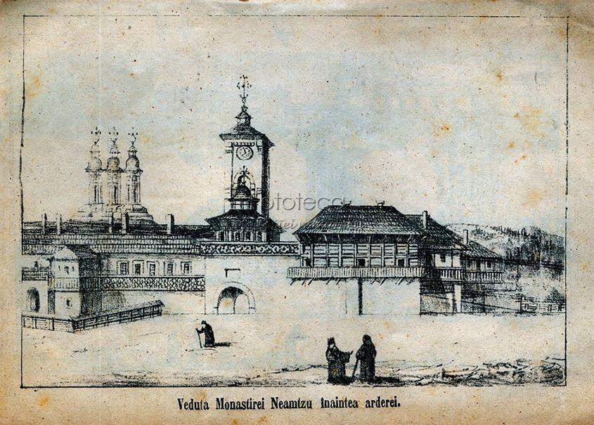 Mănăstirea Neamț în secolul XIX. Fototeca Ortodoxiei Românești