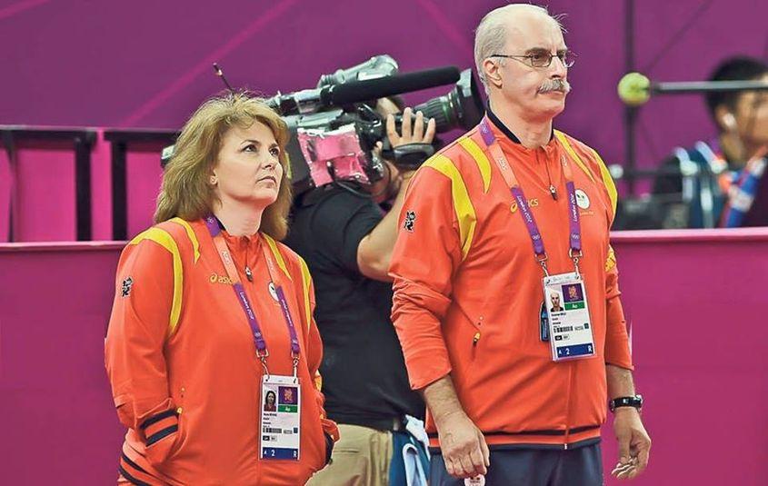 Mariana Bitang şi Octavian Bellu. Foto: Federația Română de Gimnastică