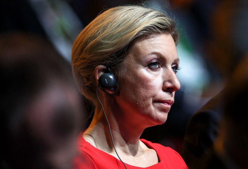 Purtătoarea de cuvânt a ministerului rus de Externe, Maria Zaharova foto: Jegor Alejev/AFP / 444.hu