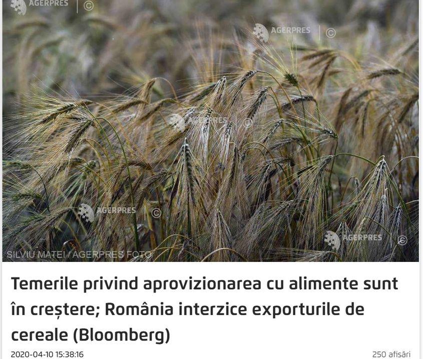 Două dintre exemplele de articole apărute în presa românească săptămâna trecută, cu privire la criza alimentară. 