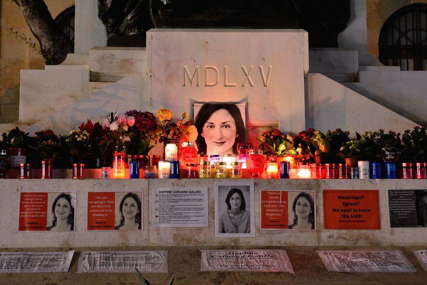 Valletta, Malta, 7 ianuarie 2020. Memorialul jurnalistei asasinate Daphne Caruana Galizia în Valletta, Malta. Foto © StockPhotoAstur | Dreamstime.com