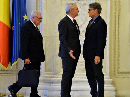 20 de imagini de la întâlnirea lui Liviu Dragnea cu Rick Perry, ministrul american al Energiei