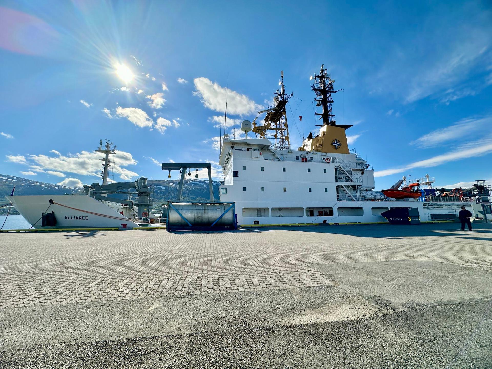 Alliance, a NATO research vessel. Foto: Carolina Drüten