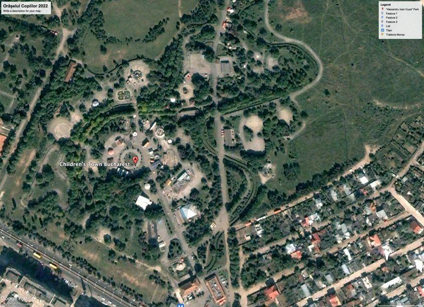 Zona cunoscută astăzi despre „Orășelul Copiilor”, în urmă cu 20 de ani. Foto: Google Earth 