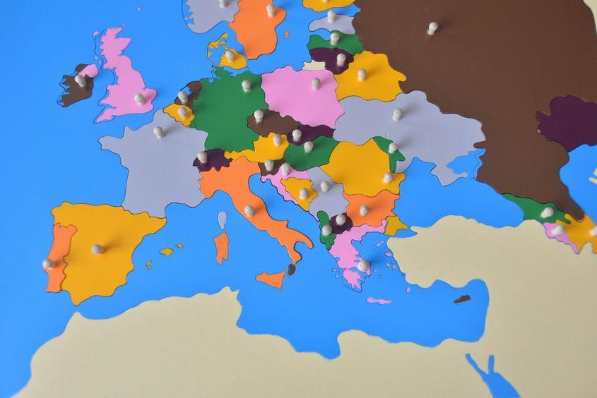 Harta Europei – un puzzle distractiv.