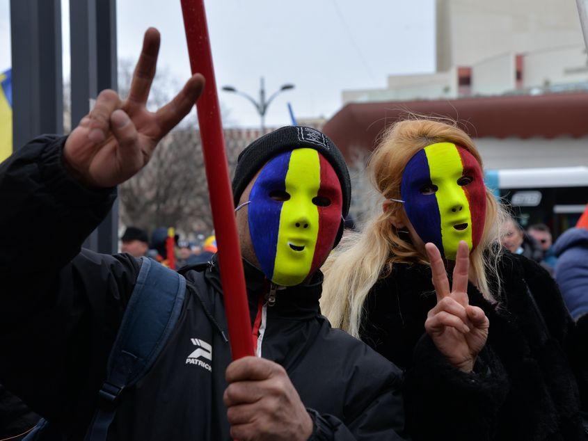 Protest al suveraniștilor, la București. Foto Lucian Muntean