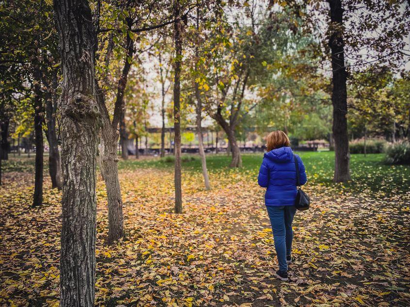 Iryna, în parcul ei preferat, în Drumul Taberei. Foto: Luiza Popovici