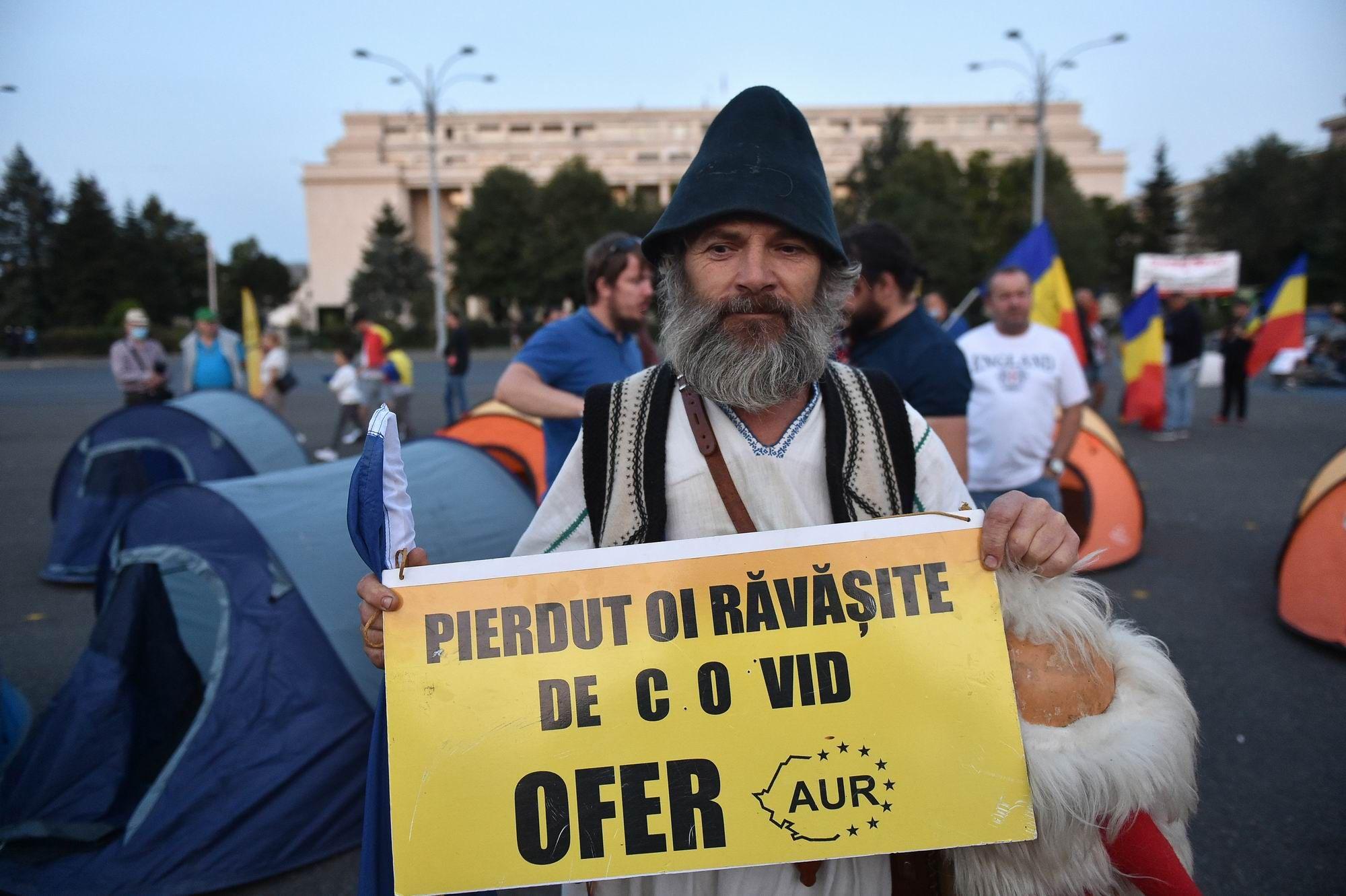 Protest organizat de Alianta pentru Unirea Romanilor (AUR), in Piata Victoriei. Foto Grigore Popescu/ Agerpres