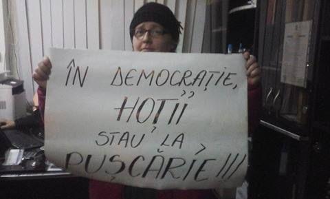 Ana Maria Lupu a protestat la Buhuși.