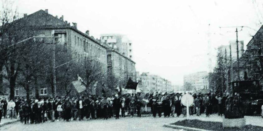 Imagine-document de la manifestația din 15 noiembrie 1987. Foto: memorialsighet.ro