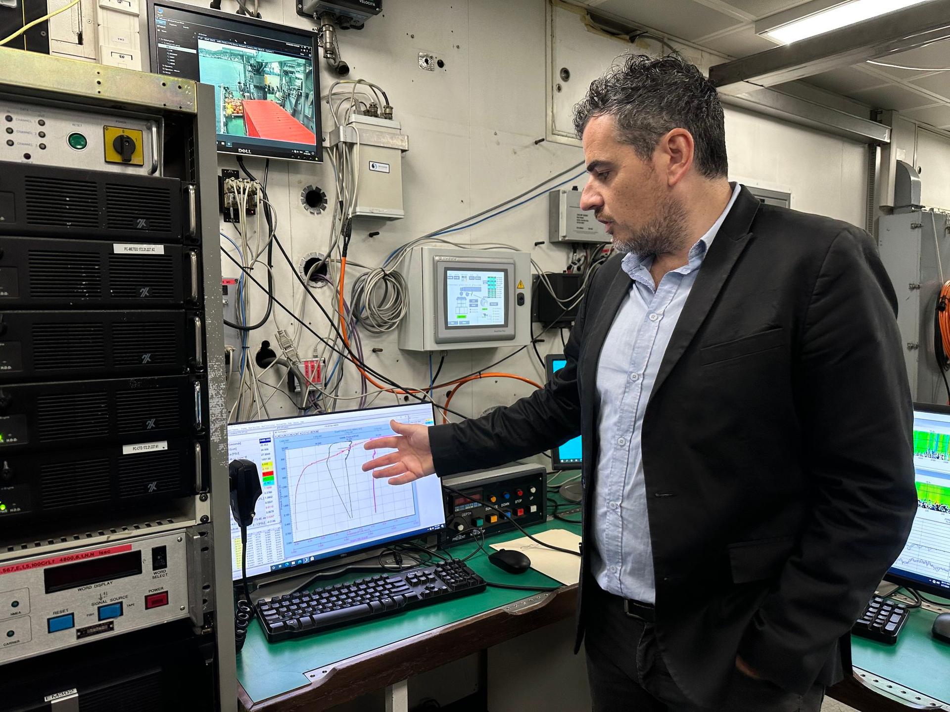 Gaultier Real, a scientist at NATO’s Centre for Maritime Research and Experimentation (CMRE). Foto: Carolina Drüten