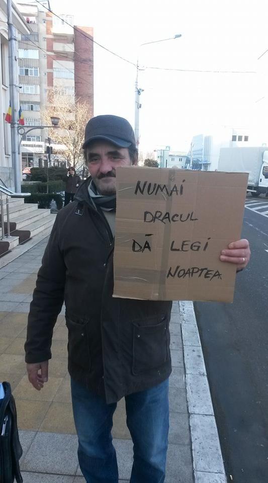 Al doilea protestatar din Bârlad.