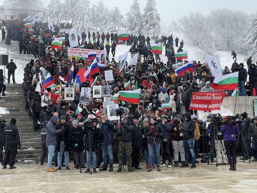 Pro-Russian demonstration on Bulgarian National Day, 3 March 2022. Photo: Victoria Simeonova