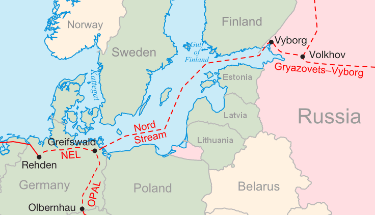 Traseul Gazoductului Nord Stream 2
Sursa: en.wikipedia.org/wiki/Nord_Stream