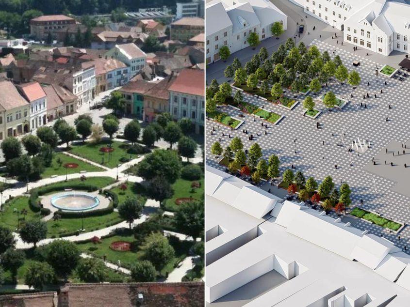Cum ar urma să se transforme centrul istoric din Mediaș / Colaj PressOne