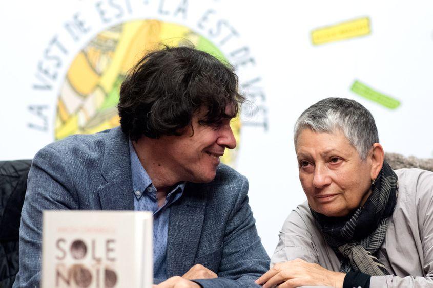 Ludmila Ulițkaia, alături de Mircea Cărtărescu, la Festivalul de Literatură de la Timișoara. Foto: Raul Ștef