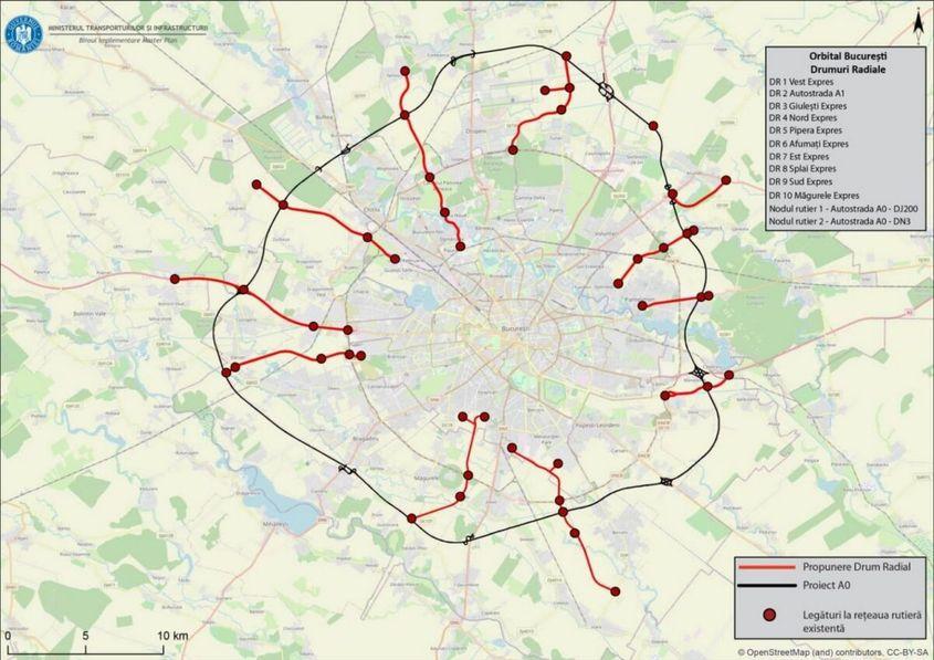 Drumurile radiale din București ar conecta mai bine periferia de centrul orașului. Ar aduce și trafic auto suplimentar, în lipsa unor măsuri de densificare coerentă în zona periurbană, spun specialiștii. Foto - pagina de facebook a primarului Nicușor Dan
