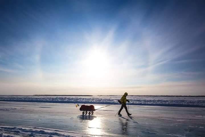 Pustietatea de gheață în care se aud doar vântul și pașii. Foto: Weronika Murray