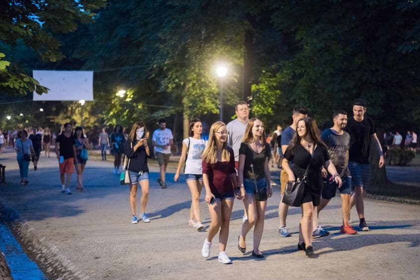 Imagine de pe aleile Parcului Central.