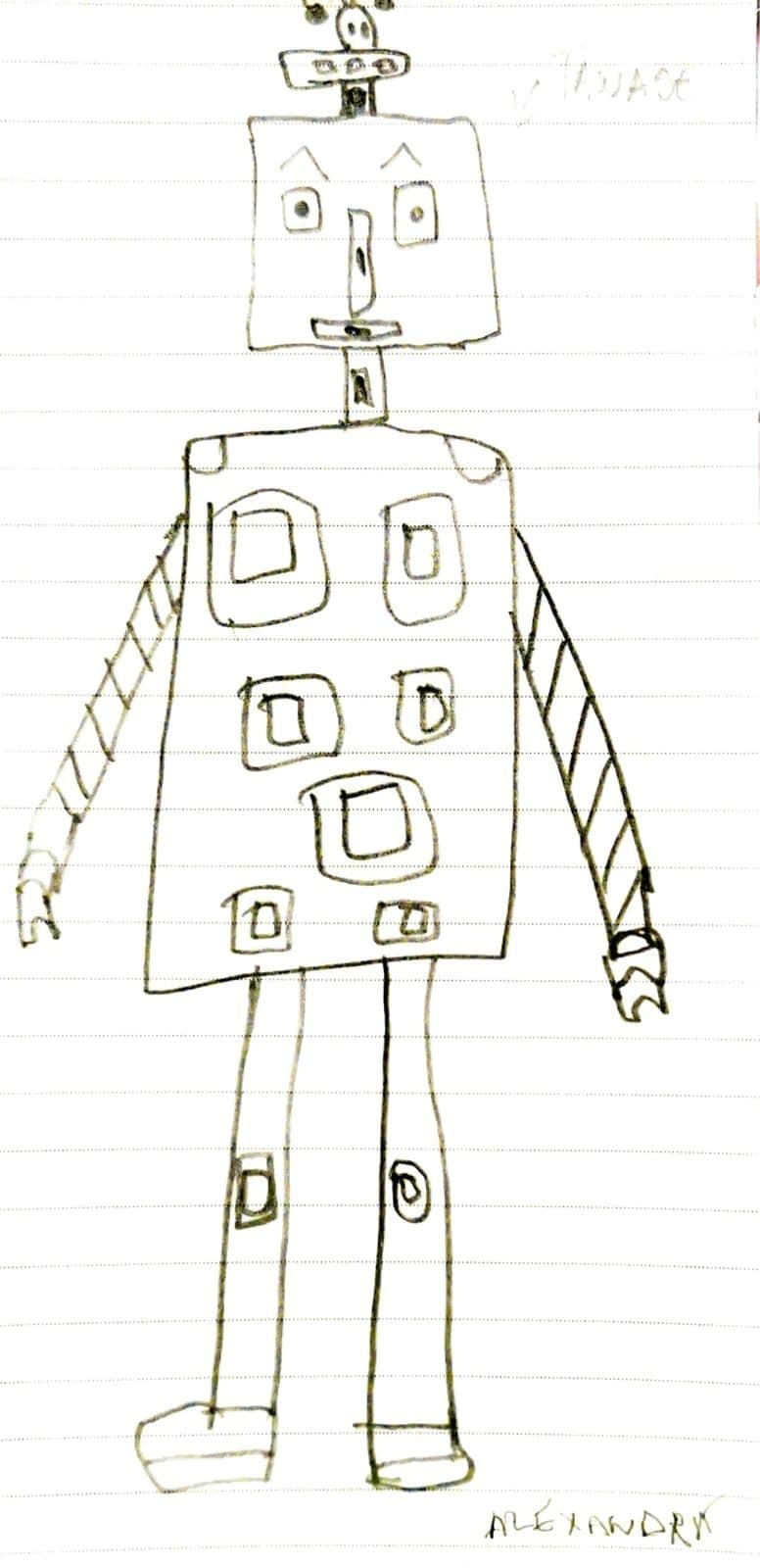 Robot desenat de Alexandra