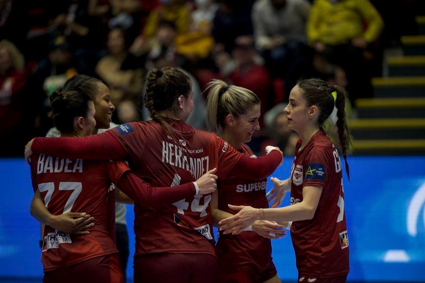 Meciul disputat de CS Rapid București și WHC Buducnost BEMAX în cadrul Ligii Campionilor EHF, în București, 8 ianuarie 2023. Inquam Photos / Vali Marin