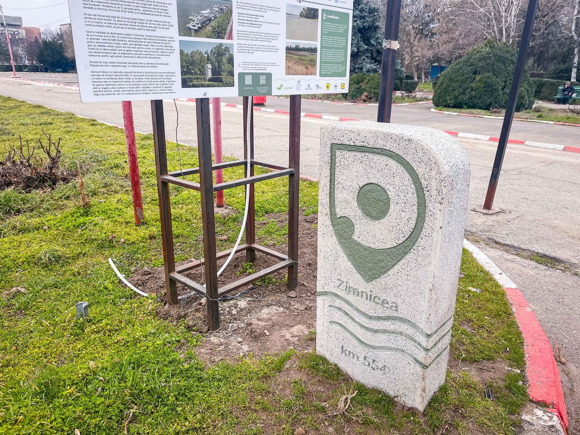 Borna Via Danubiana de la Zimnicea. Foto: Cristina Foarfă