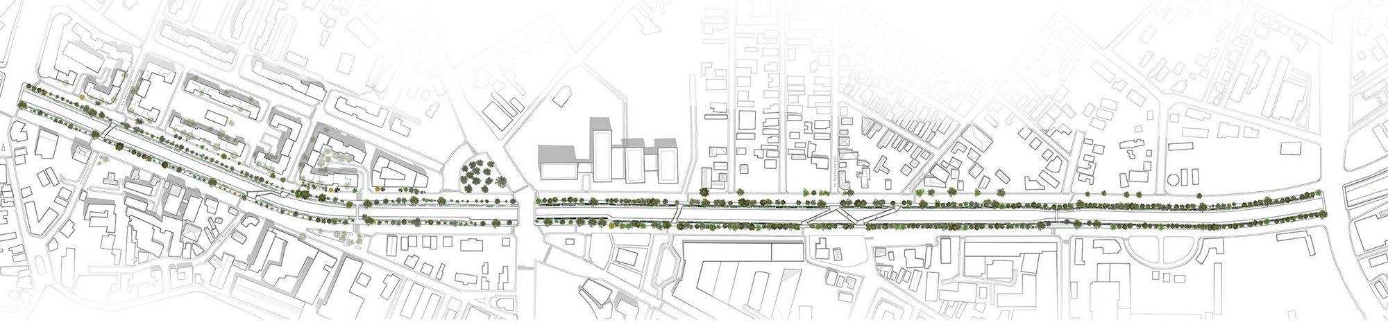 Bucureștiul ar câștiga, prin extinderea acestui proiect, o promenadă verde, de-a lungul unui râu care-și reintră în drepturi ca parte din natură. Foto: OAR