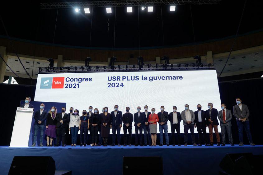 Procentul de femei la vârful USR PLUS e ceva mai bun, dar departe de ce se întâmplă în partidele din Vest. Doar 20% dintre parlamentarii USR sunt femei. Foto: George Călin / Inquam Photos