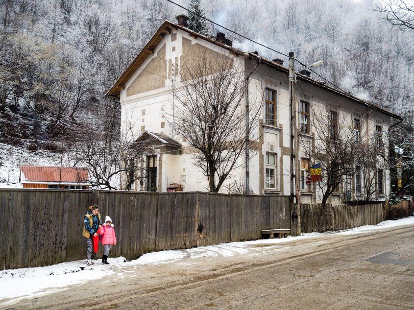 Grădinița din satul Uzina, comuna Gilău. România este din ce în ce mai depopulată.