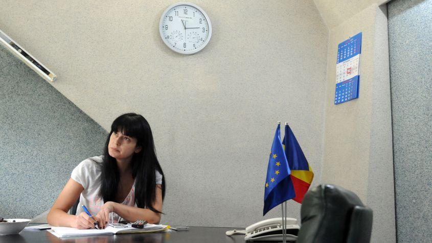 Era aproape 11.15 când am ajuns la biroul senatorului Pelican. Foto: Lucian Muntean