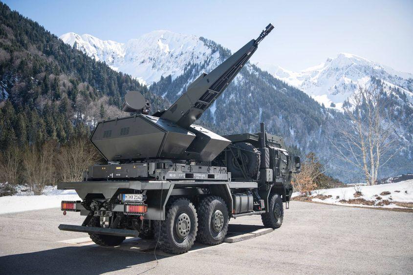 Sistemul antiaerian Skynex, produs de Rheinmetall Germania