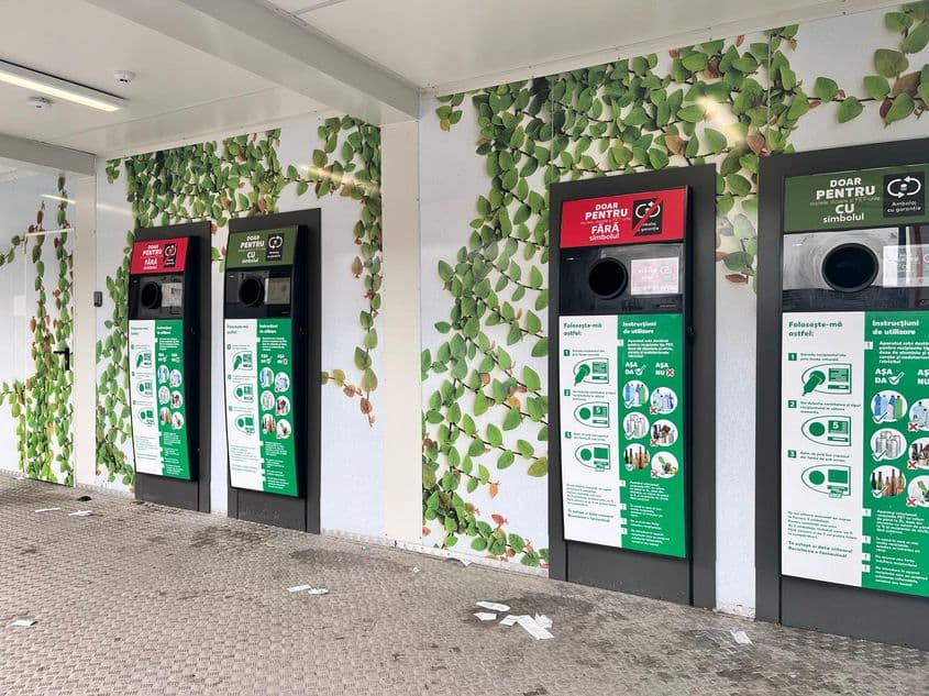 Unii români aleg să preschimbe sticlele în bani fiindcă au pensii și salarii mici. Alții preferă voucherele de cumpărături. Foto: Mircea Pătrașcu