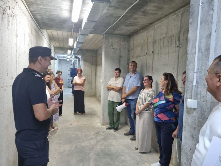 Exercițiu de adăpostire și pregătire în domeniul protecției civile realizat în septembrie 2026 în Craiova. Foto: ISU Dolj